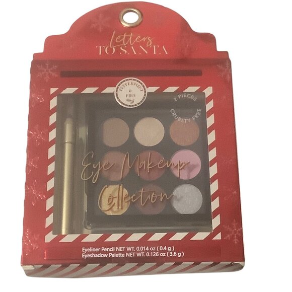Letters To Santa 10 Piece Eye Makeup Collection Palette & Eyeliner Pencil NEW - Picture 1 of 4